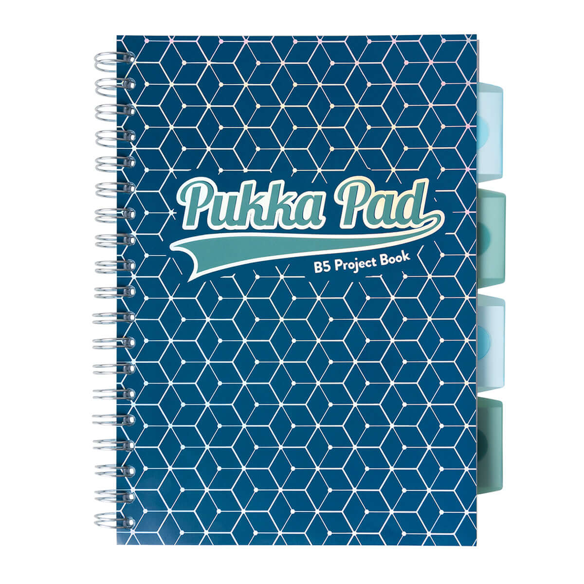 Caiet B5 cu spira si separatoare Pukka Pads PBG, 200 file, matematica, albastru inchis Caiet B5 cu spira si separatoare Pukka Pads PBG, 200 file, matematica, albastru inchis